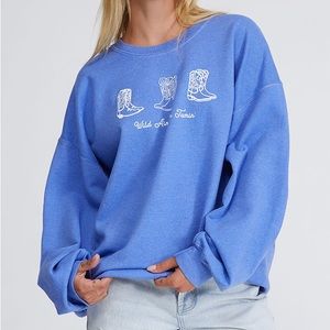 Pacsun Cowboy Boots Oversized Crewneck